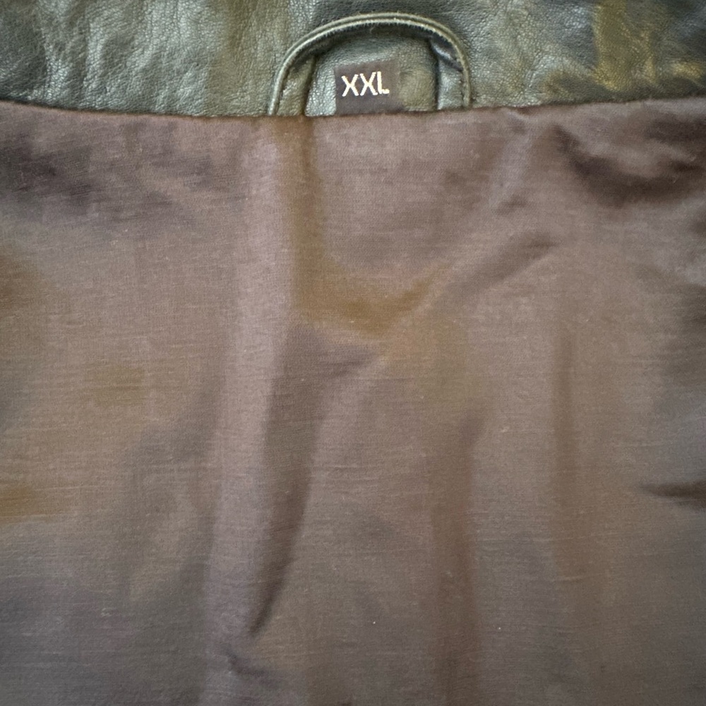Women's Black Leather Coat - Picture 8 of 15